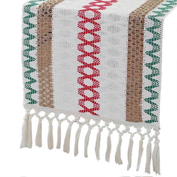 AUQ 2026 New Table Runner for Dining Kitchen Linen Cotton Weave Table Runners Gentle Texture Farmhouse Table Decor Style2 30*275Cm