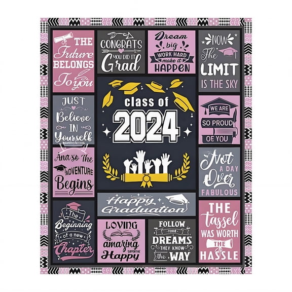 AUQ 2026 New Throw Blanket Chill Season Hug Warm Blanket Cozy Quote Print Bed Throw Blanket Style1 30*40In for Couch Bed Playroom Reading Relaxation Cozy Moments.