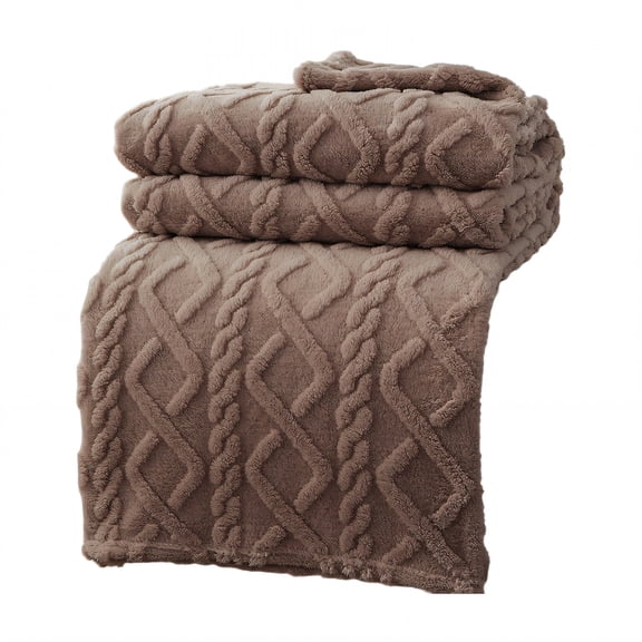 AUQ 2026 New Throw Blanket Feather Light Softness Bed Blanket Relaxed Dream Throw Cute Blanket Coffee 150*200Cm for Cozy Nights Restful Sleep Couch Lounging Reading Travel Picnics.