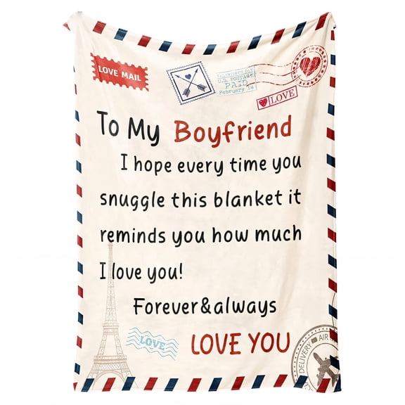 AUQ 2026 New Throw Blanket Hidden Note Compartment Throw Blankets Warmth and Love Couch Throw Blanket Style1 68*85In for Cozy Nights Relaxing Afternoons Watching Tv Reading Bedtime Indoor Lounging
