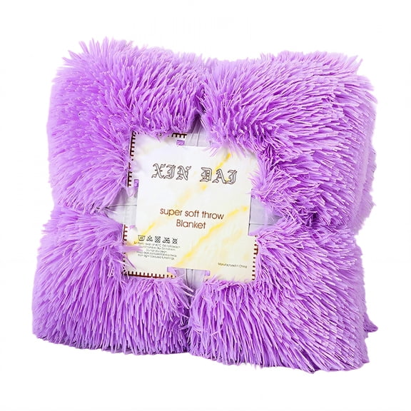 AUQ 2026 New Throw Blanket Soft Plush Texture Bed Blanket Baby Safe Wrap Couch Throw Blanket Purple 63*79In for Baby Naps Cozy Lounging Family Time Nursery Living Room Bedtime Cuddles