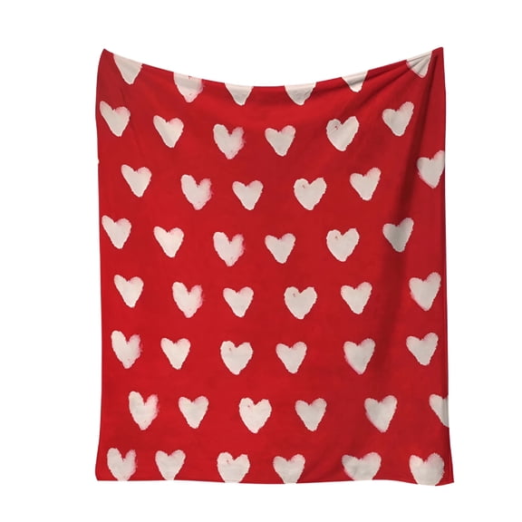 AUQ 2026 New Valentine'S Day Love Heart Throw Blanket, 4051 Inch Lightweight Ultra Soft Flannel Blanket for Girlfriend Sweetheart, Pink Red Warm Cosy Fuzzy Throw Blanket for Sofa and Bed