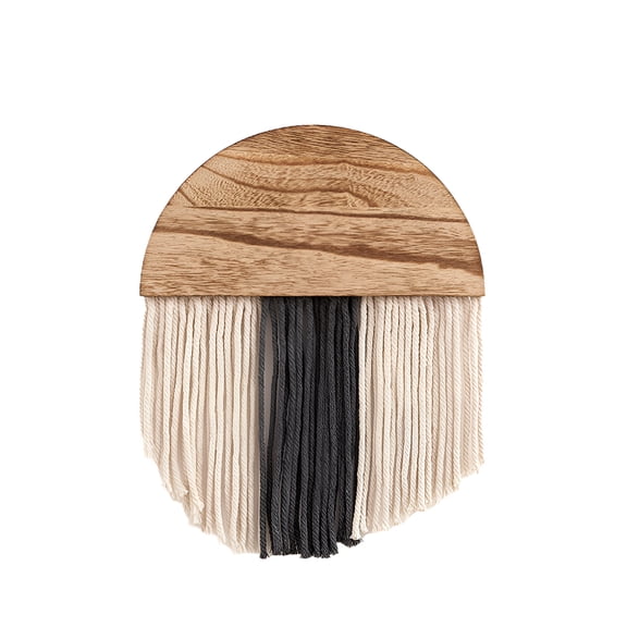 AUQ 2026 New Wall Hanging Boho Fringed Tapestry Woven Tapestry,Bohemian Chic Home Decor Modern Handmade Semi-Round Wood Tapestry Wall Art Decorations for Bedroom Living Room Apartment Ornament