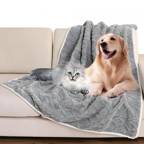 AUQ 2026 New Waterproof Dog Blanket Pet Throw Blanket for Large Dogs Cats Reversible Couch Cover Protector Machine Washable Couch Blanket for Dogs