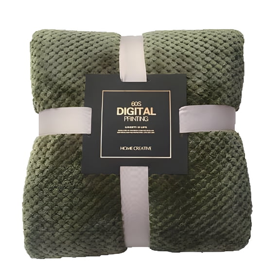 AUQ 2026 New Weighted Chunky Throw Blanket,Fall Winter Plush Full Size Throws and Blankets,Heavy,Heavy Weighted Blanket Throw Blankets for Sofa,Living,Bed,Outdoor,Green (17.7X23.6In)