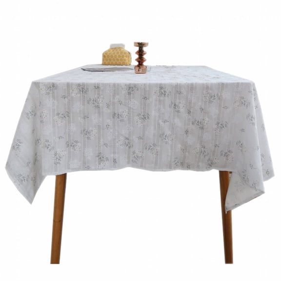 AUQ 2026 New Wipeable Tablecloths Natural Polyester Fiber Table Cloth Fade and Mold Resistant Table Covers 0 for Kitchens Dining Rooms Parties Events Restaurants