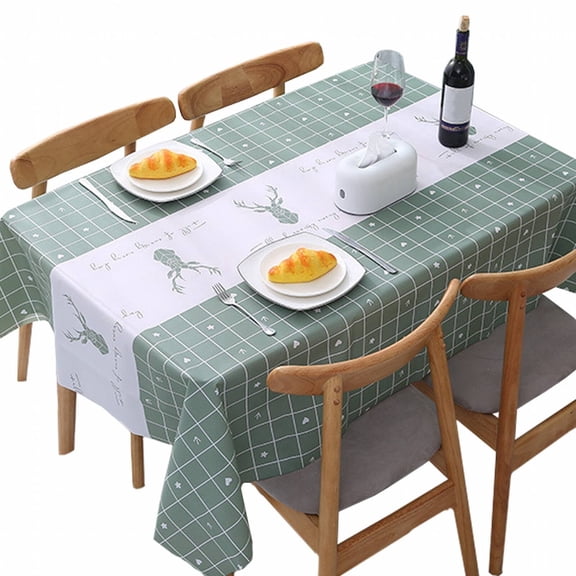 AUQ 2026 New Wipeable Tablecloths Stylish Table Runner Table Cloth Fade and Mold Resistant Table Covers 0 for Dining Table Kitchen Parties Outdoor Events Home Decor
