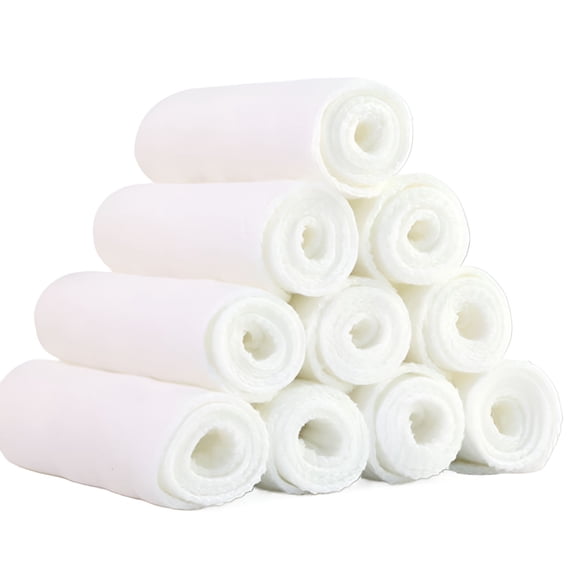 AUQ 20Pcs Cloth Diapers Burp Cloth, Thick Washable Absorbent Cotton Diaper for Babies and Toddlers Multi-Use, 12.60 x 4.72inch