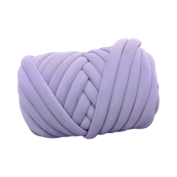 AUQ 250G Chunky Yarn Arm Knitting Yarn Length 787inch Crocheting Soft DIY Washable Tube Giant Yarn Jumbo Tubular Yarn Bulky Yarn for Craft Weave Violet