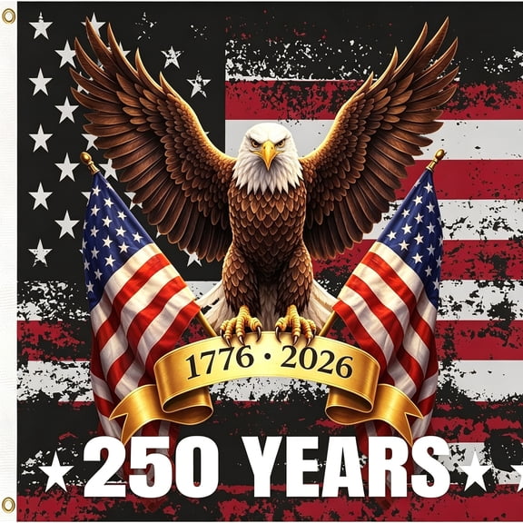 AUQ 250Th Anniversary Usa Flag 3X5 Ft 17762026 Usa 250 Flag Double-Sided 250 Year American Anniversary Flag with Uv Protection Patriotic Decor for Yard&Parade(C)