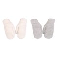 thumbnail image 1 of AUQ 2Pairs Gloves Soft&Comfortable Winter Gloves,Prevent Cold Air Unique Texture Warm Gloves,White and Light Grey, 1 of 2