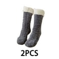 thumbnail image 1 of AUQ 2Pairs Socks Winter Ready Fuzzy Acrylic Socks,Soft and Warm Long Socks for Cold Weather,Grey, 1 of 2