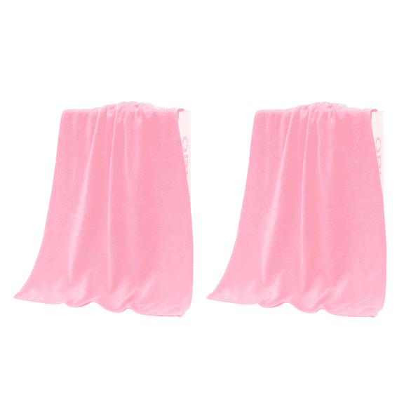 AUQ 2Pcs Bath Sheet,Soft and Comfortable Material Hand Towels for Bathroom,Machine Washable Free of Fluorescent Agents Hand Towel,Light Pink