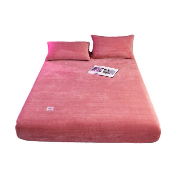AUQ 2Pcs Bed Sheets All-In-one Bedding Queen Sheets Comfort and Warmth Deep Pocket Queen Sheets,Blush Pink