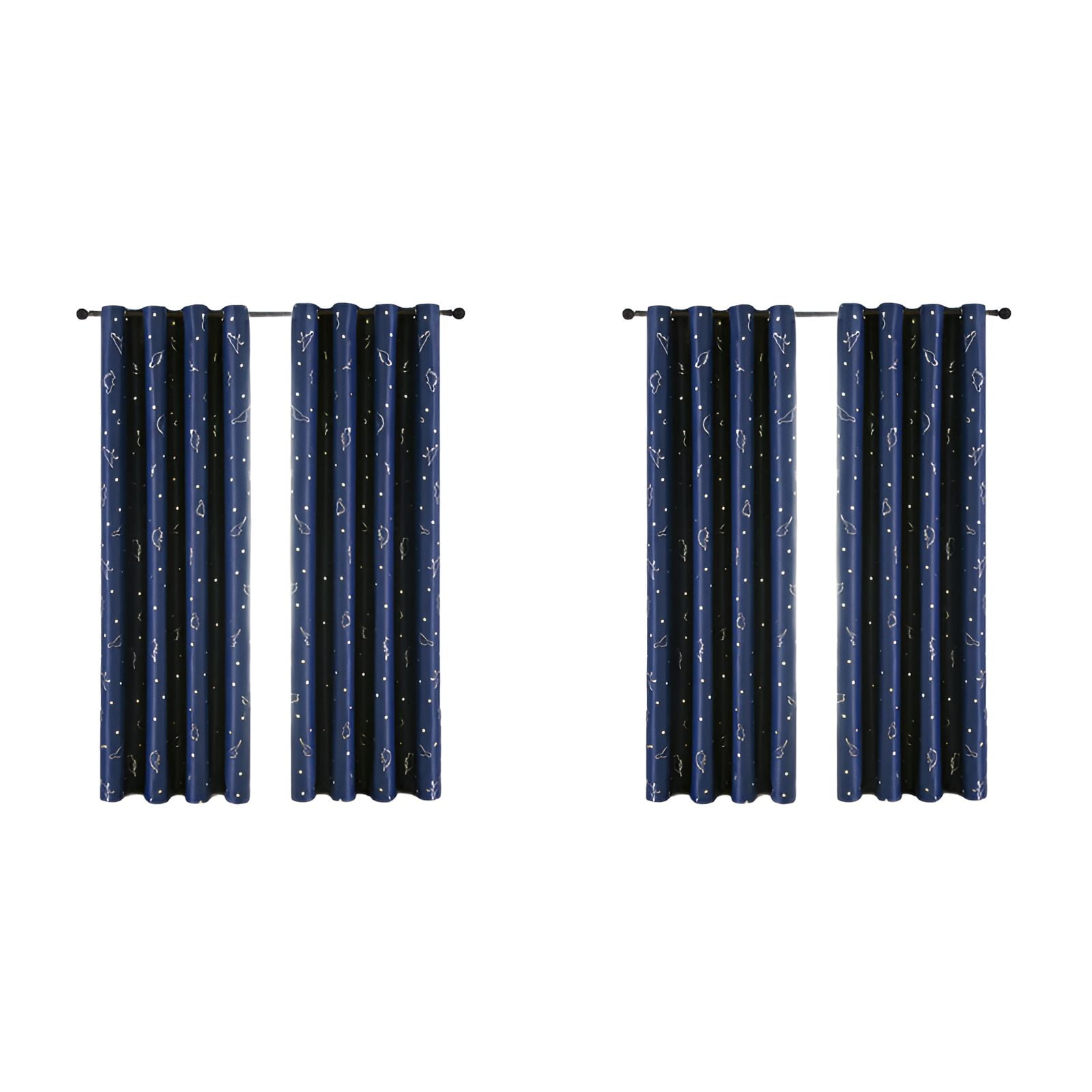 AUQ 2Pcs Blackout Curtains,Navy Blue Curtains,Blackout Curtains for