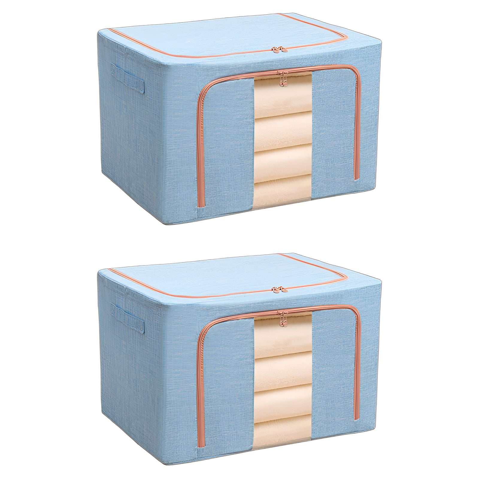 AUQ 2Pcs Blanket Storage,MoistureResistant Structure Extra Large