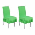 thumbnail image 1 of AUQ 2Pcs Chair Seat Covers,Wrinkle-Resistant Chair Covers for Dining,Great Fit Dining Chair Slipcovers,Green, 1 of 6