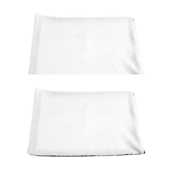AUQ 2Pcs Chew Proof Dog Bed Cozy Coral Fleece Dog Crate Pad All-Season Use Crate Pads for Dog Cages White