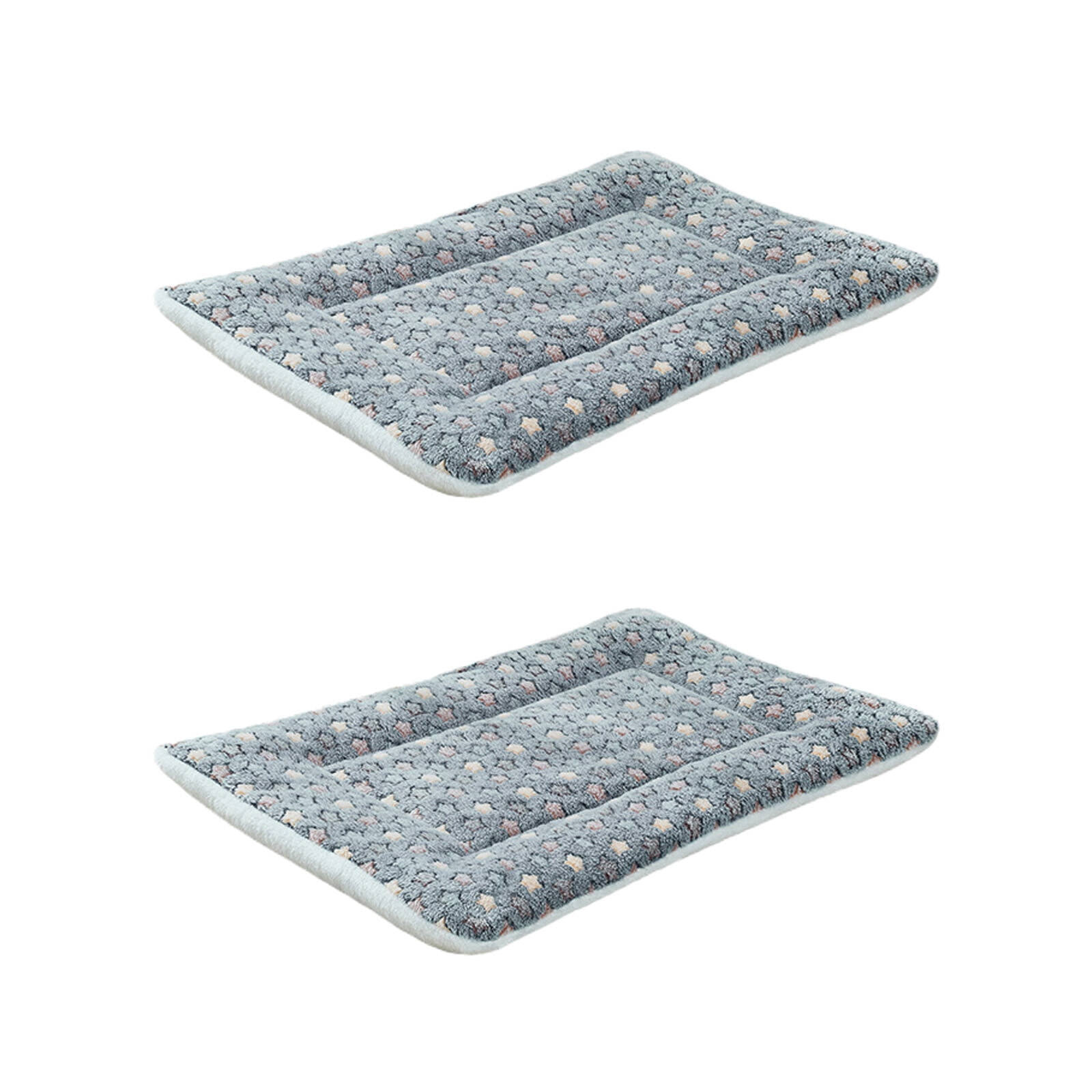 Image showcasing AUQ 2Pcs Chew Proof Dog Bed Locks in Warmth Dog Crate Pad Velvety-Soft ...