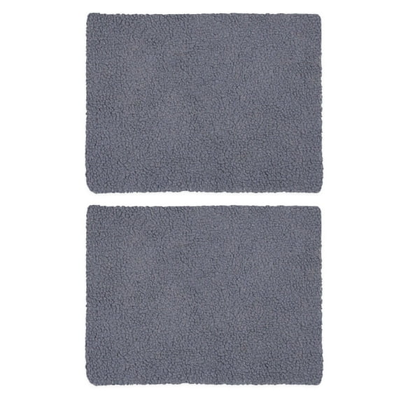 AUQ 2Pcs Chew Proof Dog Bed Seasonal Versatility Dog Crate Pad Extra Softness Crate Pads for Dog Cages Dark Blue