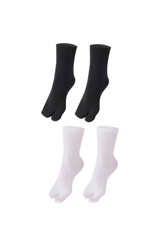 AUQ 2Pcs Cotton Socks,Toe Separator Design Socks for Women,Anti-Friction Protection Suitable for Sports and Leisure Socks for Men