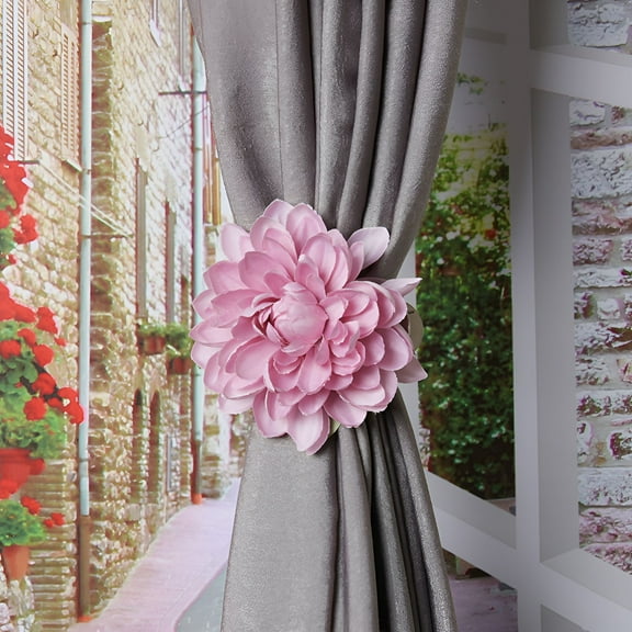 AUQ 2Pcs Curtain Tie Backs for Curtains,15.75" Curtain Tiebacks,Curtain Holdbacks,Pink