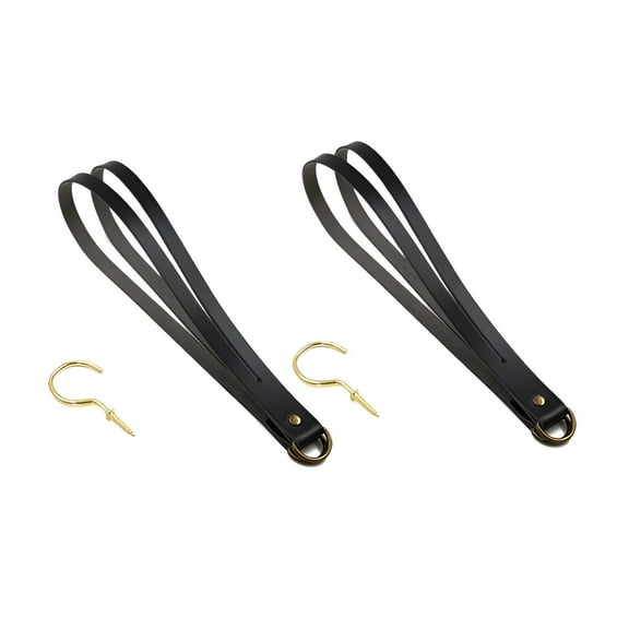 AUQ 2Pcs Curtain Ties,23" Outdoor Curtain Tiebacks,Curtain Holders,Black