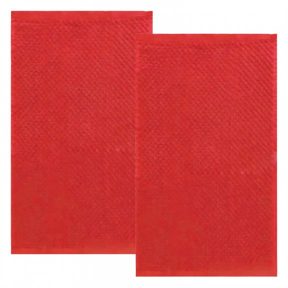 AUQ 2Pcs Dish Towels for Kitchen,Resilient Weaving Tea Towels,Grease-Catching Layer Wash Rags,Red