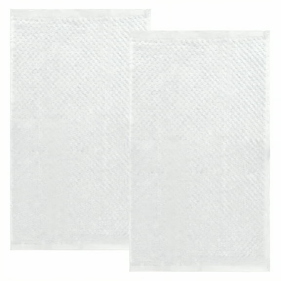 AUQ 2Pcs Dish Towels for Kitchen,Resilient Weaving Tea Towels,Oil-Absorbing Texture Wash Rags,White