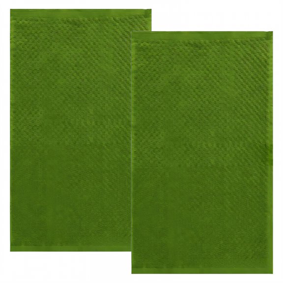 AUQ 2Pcs Dish Towels for Kitchen,Resilient Weaving Tea Towels,Oil-Gripping Surface Wash Rags,Green