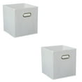 thumbnail image 1 of AUQ 2Pcs Fabric Storage Bins,9.8"*9.8"*9.8" Cubes Storage Bins,Non-Woven Fabrics Cube Storage,White1, 1 of 4
