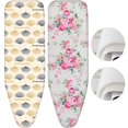 thumbnail image 1 of AUQ 2Pcs Ironing Board Cover and Pad,Two-Layer Cotton Mat Is Breathable and Moisture Removal Iron Board Cover with Padding,Smooth Surface Anti-Snag Fabric Ironing Board Cover,39*13In, 1 of 2