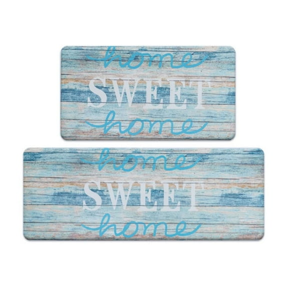 AUQ 2Pcs Kitchen Mat Kitchen Mats,Natural Dye Kitchen Rugs Sets of 2,PVC-Printed Leather Kitchen Mats for Floor,Style 8