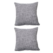 AUQ 2Pcs 22x22 pillow cover Polyester Linen Material Throw Pillow Covers Thick Fabric Pillow Case