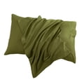 thumbnail image 1 of AUQ 2Pcs Pillow Covers Simple Solid Color Style Pillow Cases Breathable Keep Dry Cooling Pillow Cases 51x75cm Green, 1 of 3