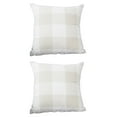 thumbnail image 1 of AUQ 2Pcs Pillow Covers Soft Linen Fabric Throw Decorative Pillow Covers Skin-Friendly Design Square Cushion Case Removable Zipper Style 5, 1 of 4
