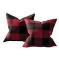 thumbnail image 1 of AUQ 2Pcs Pillow Covers Stylish Check Pattern Plaid Pillow Covers Harmonious Color Match Pillow Protectors with Zipper Standard Size 18x18in Style3, 1 of 3