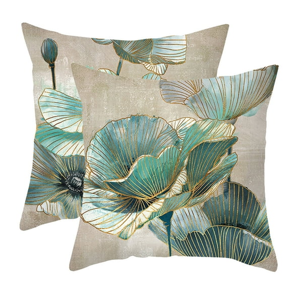 AUQ 2Pcs Pillow Covers,Velvet Pillow Outdoor Pillows,Soft Cushion Satin Pillowcase,Style 21
