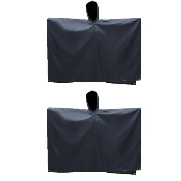 AUQ 2Pcs Rain Poncho Foldable Single-Layer PVC Coating Rain Ponchos for Adults,Flexible Collar Zipper Ponchos Adult for Camping Adventures,Army Green,PVC