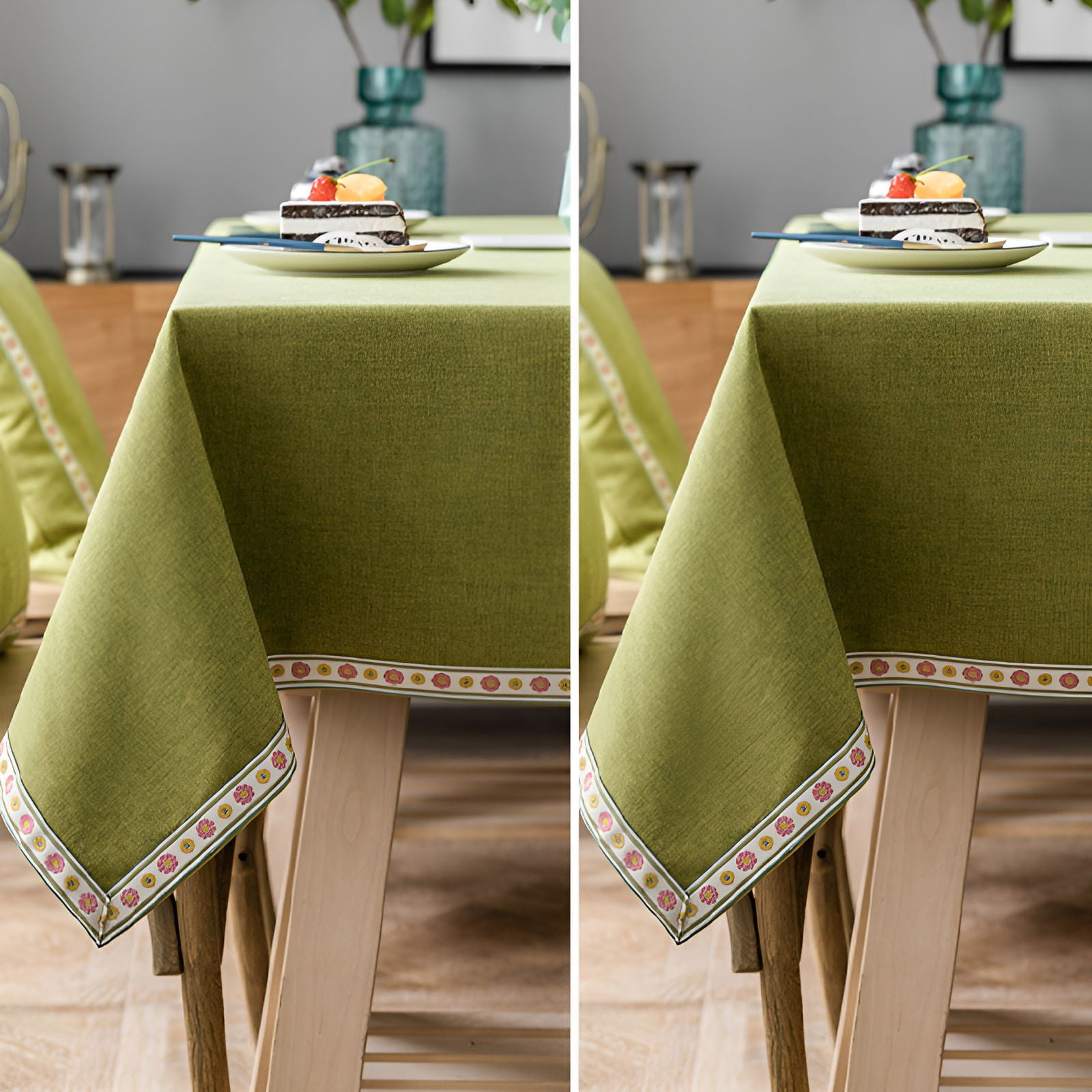 AUQ 2Pcs Table Cloth,Coordinated Design Table Cloth Rectangle Table ...