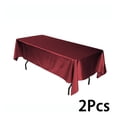 thumbnail image 1 of AUQ 2Pcs Table Cloth Smooth Rectangle Tablecloth,Elegant Polyester Tablecloth for Any Dining Table,Burgundy, 1 of 4