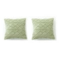 thumbnail image 1 of AUQ 2Pcs Throw Pillow Covers 18x18, Decorative Pillow Covers with Soft Plush Fabric, Geometric Design for Sofa and Bed,Pea Green, 1 of 5