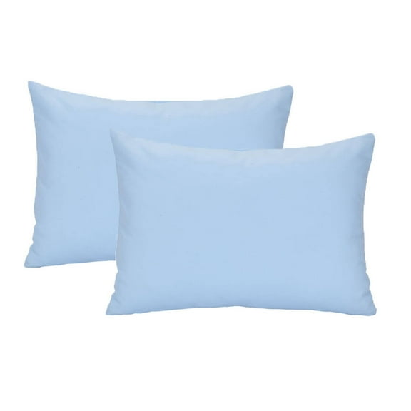 AUQ 2Pcs toddler Pillowcase Anti-Static for Machine Washable Simple Cleaning Cotton Pillowcases Dense Thick Soft and Cozy Air Flowing toddler Pillow Case 14.1x19.2in,Sky Blue