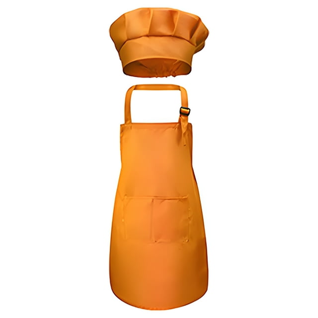 AUQ 2Sets Kids Apron,Adjustable Fit Apron Toddler Apron,Mess-Free Protection Kids Aprons for Cooking,Combination Style1