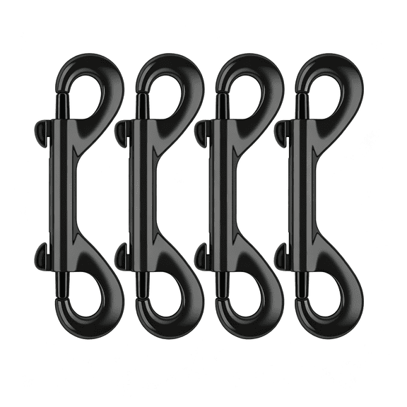 AUQ 3.5" Double Ended Snap Hooks,110Lbs Metal Clips Load Capacity Zinc Alloy Double Sided Clips Heavy Duty Trigger Snap for Dogs Leashes/Water Bucket/Horse Feed/Hammocks Bolt Snap (4 Pack)