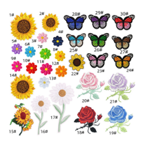 AUQ 30 PCS Iron On Patches,Stylish Patches for DIY Projects,Versatile Custom Patch Designs for Clothing and Accessories
