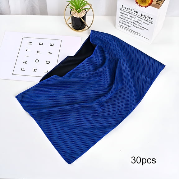 AUQ 30 Pack Cooling Towels, 40"x12" Ice Breathable Soft Chilly Sweat Rag Microfiber Workout Rags for Gym Cooling Towels for Neck and Face for Yoga Golf Sport Running