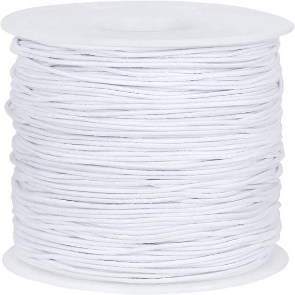 AUQ 328 Feet Stretchy Bracelet String, 1mm Elastic Cord for Jewelry Making, Durable Nylon Bead String for DIY Crafts, Bracelets, and Pony Bead Projects