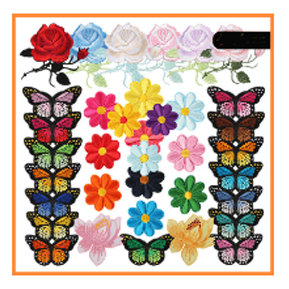 AUQ 36 Pcs Iron On Patches,Versatile Iron On Patches for Creative Styles,Custom Patches with No Residue for Fashionable Designs