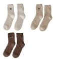 thumbnail image 1 of AUQ 3Pairs Socks Coral Fleece Fuzzy Socks,Gentle Warm Long Socks for Winter Coziness,Style10, 1 of 2
